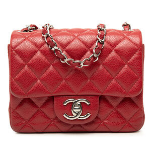 Pre-Loved Chanel Mini Square Classic Caviar Single Flap